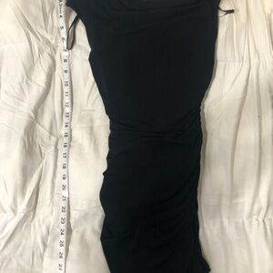 Black XS BCX minidress with silver beading